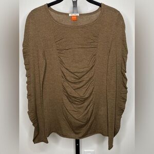Hugo Boss by Boss Orange Women Crew Neck Ribbed Sweater in Merino Wool